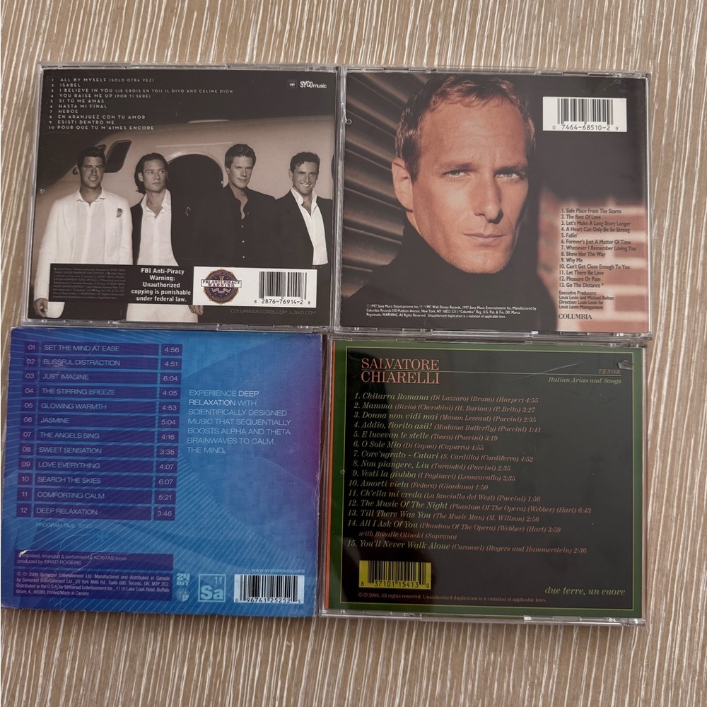 Lot 4 Music CDs Il Divo Michael Bolton Salvatore Chiarelli -Opera Mixed Artists - Picture 2 of 3